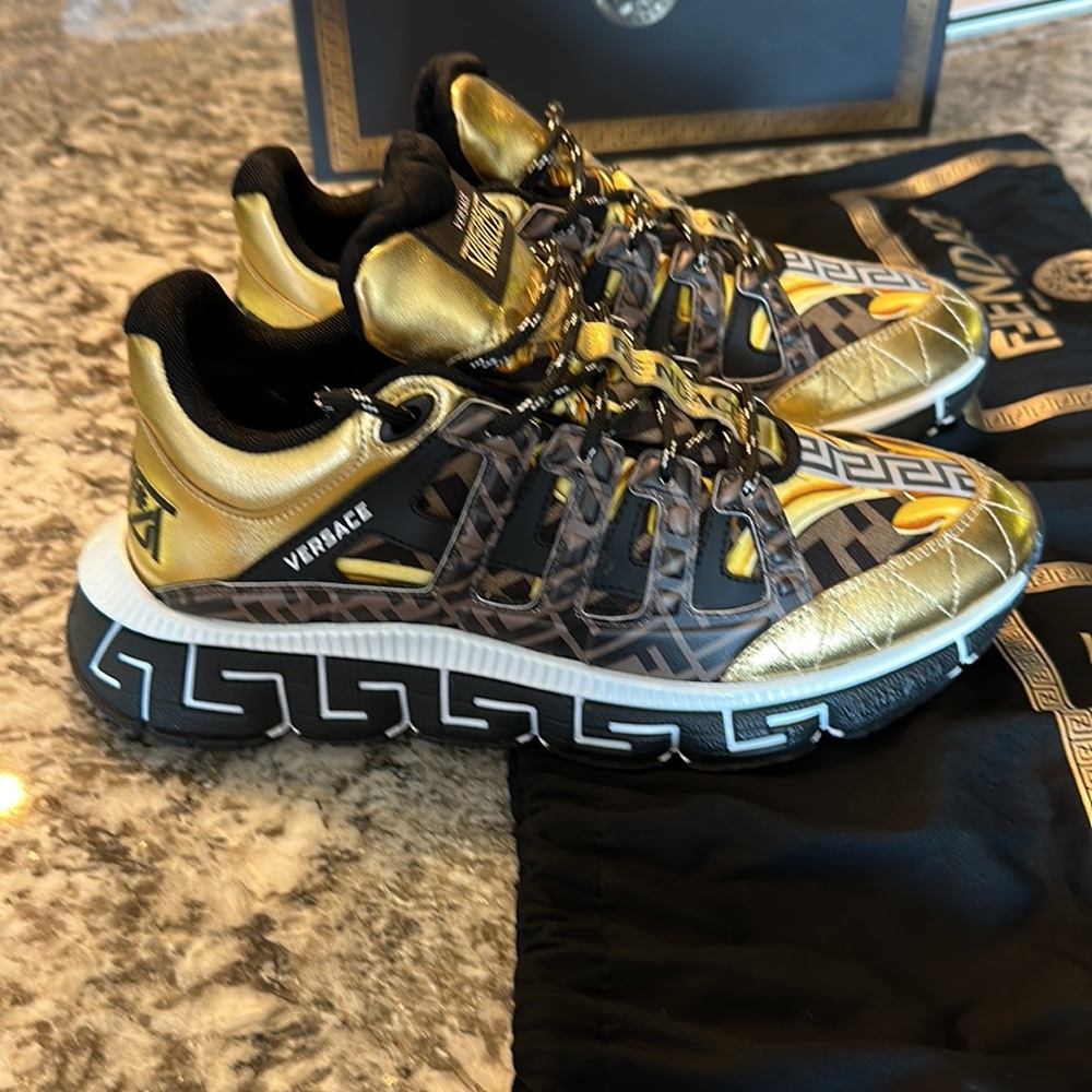 FENDACE (Versace Trigreca + Fendi collaboration). Size 42.5